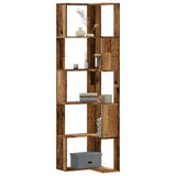 Corner Bookcase 5-Tier Old Wood 50x50x179 cm Engineered Wood