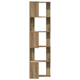 Corner Bookcase 5-Tier Artisian Oak 50x50x179 cm Engineered Wood - Top-Down View