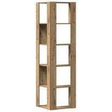 Corner Bookcase 5-Tier Artisian Oak 50x50x179 cm Engineered Wood