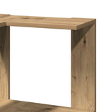 Corner Bookcase 5-Tier Artisian Oak 50x50x179 cm Engineered Wood - Close-Up Angle