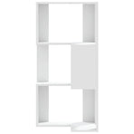 Corner Bookcase 3-Tier White 50x50x102 cm Engineered Wood