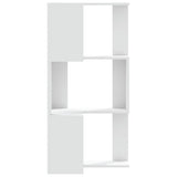 Corner Bookcase 3-Tier White 50x50x102 cm Engineered Wood