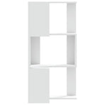 Corner Bookcase 3-Tier White 50x50x102 cm Engineered Wood