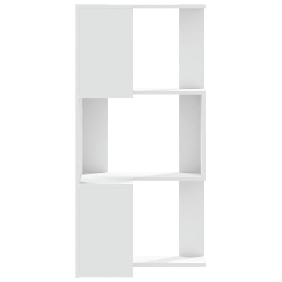 Corner Bookcase 3-Tier White 50x50x102 cm Engineered Wood