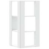Corner Bookcase 3-Tier White 50x50x102 cm Engineered Wood