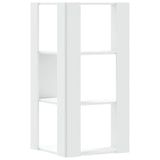 Corner Bookcase 3-Tier White 50x50x102 cm Engineered Wood - Rear View