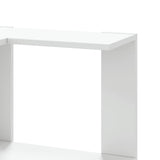 Corner Bookcase 3-Tier White 50x50x102 cm Engineered Wood - Close-Up Angle