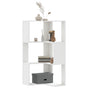 Corner Bookcase 3-Tier White 50x50x102 cm Engineered Wood