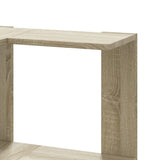 Corner Bookcase 3-Tier Sonoma Oak 50x50x102 cm Engineered Wood - Close-Up Angle