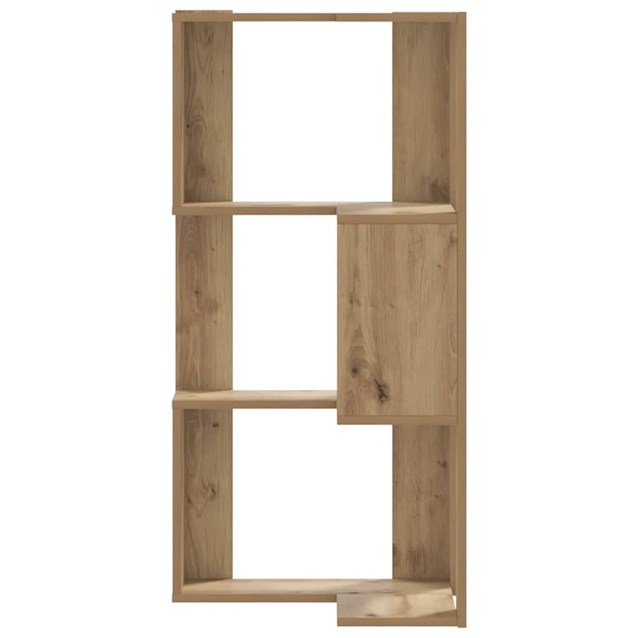 Corner Bookcase 3-Tier Artisian Oak 50x50x102cm Engineered Wood