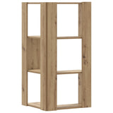 Corner Bookcase 3-Tier Artisian Oak 50x50x102 cm Engineered Wood