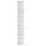 Wall Corner Shelf White 36.5x36.5x140 cm Engineered Wood
