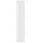 Wall Corner Shelf White 36.5x36.5x140 cm Engineered Wood