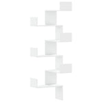 Wall Corner Shelf White 45x45x147 cm Engineered Wood