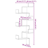 Wall Corner Shelf Sonoma Oak 45x45x147 cm Engineered Wood - Extra Image