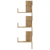 Wall Corner Shelf Artisian Oak 45x45x147 cm Engineered Wood - 45-Degree Angle