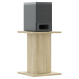 Speaker Stands 2 pcs Sonoma Oak 30x30x40 cm Engineered Wood - Close-Up Angle