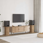 Speaker Stands 2 pcs Artisan Oak 30x30x40 cm Engineered Wood
