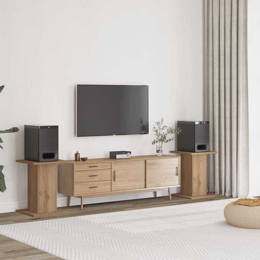 Speaker Stands 2 pcs Artisan Oak 30x30x40 cm Engineered Wood