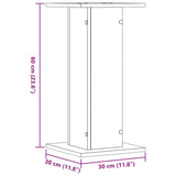 Speaker Stands 2 pcs White 30x30x60 cm Engineered Wood - Extra Image