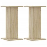 Speaker Stands 2 pcs Sonoma Oak 30x30x60 cm Engineered Wood - Front View