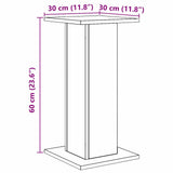 Speaker Stands 2 pcs Artisian Oak 30x30x60 cm Engineered Wood