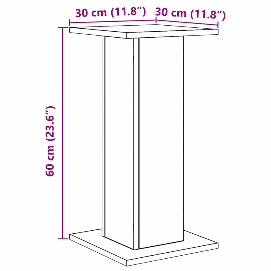 Speaker Stands 2 pcs Artisan Oak 30x30x60 cm Engineered Wood