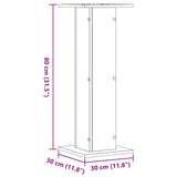 Speaker Stands 2 pcs White 30x30x80 cm Engineered Wood - Extra Image