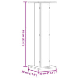 Speaker Stands 2 pcs Sonoma Oak 30x30x95 cm Engineered Wood - Extra Image