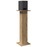 Speaker Stands 2 pcs Artisian Oak 30x30x95 cm Engineered Wood - Close-Up Angle