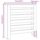 Radiator Cover White 78x20x82 cm Engineered Wood