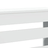 Radiator Cover White 104x20x82 cm Engineered Wood - Rear View