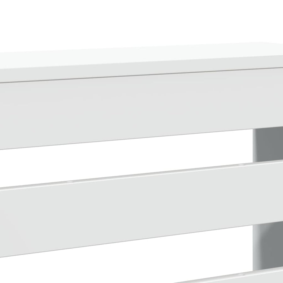 Radiator Cover White 104x20x82 cm Engineered Wood