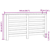 Radiator Cover White 149x20x82 cm Engineered Wood