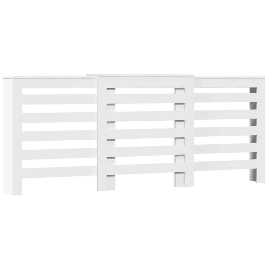 Radiator Cover White 205x21.5x83.5 cm Engineered Wood