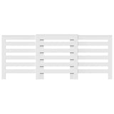 Radiator Cover White 205x21.5x83.5 cm Engineered Wood - Side View