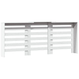 Radiator Cover White 205x21.5x83.5 cm Engineered Wood