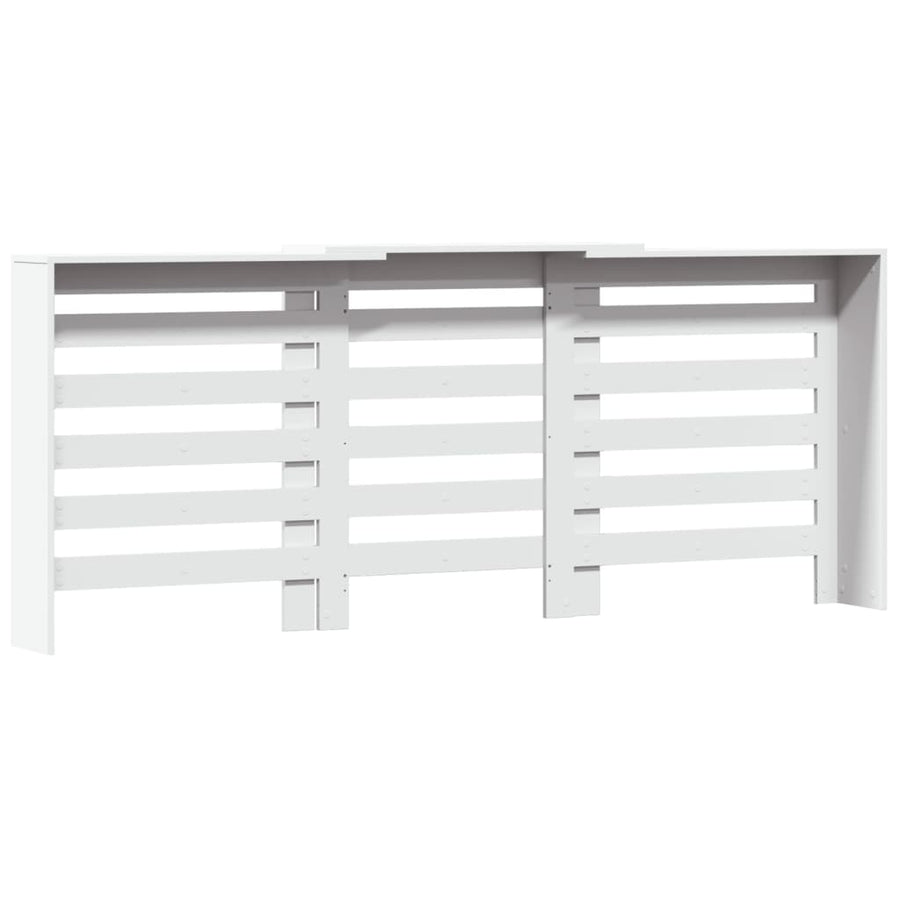 Radiator Cover White 205x21.5x83.5 cm Engineered Wood