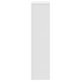 Radiator Cover White 78x20x82 cm Engineered Wood - 45-Degree Angle