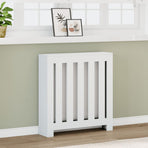 Radiator Cover White 78x20x82 cm Engineered Wood
