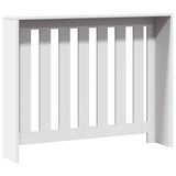 Radiator Cover White 104x20x82 cm Engineered Wood - 45-Degree Angle