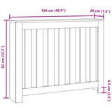 Radiator Cover White 104x20x82 cm Engineered Wood