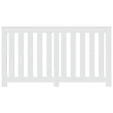 Radiator Cover White 149x20x82 cm Engineered Wood - Side View