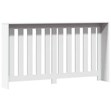 Radiator Cover White 149x20x82 cm Engineered Wood - 45-Degree Angle