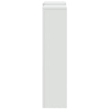 Radiator Cover White 205x21.5x83.5 cm Engineered Wood - 45-Degree Angle