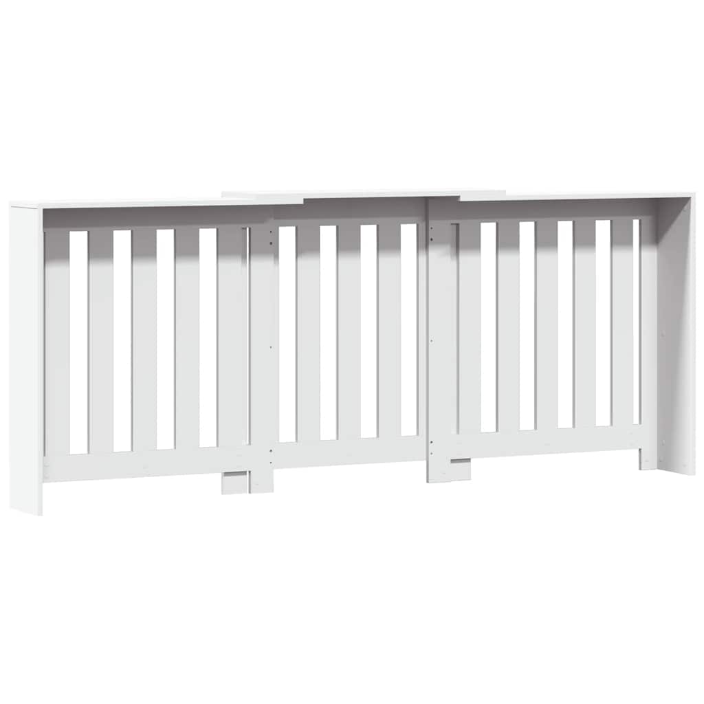 Radiator Cover White 205x21.5x83.5 cm Engineered Wood