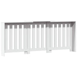 Radiator Cover White 205x21.5x83.5 cm Engineered Wood - Top-Down View