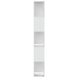 Bookcase 5-Tier White 45x23.5x162.5 cm Engineered Wood - Top-Down View