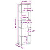 Bookcase 5-Tier White 45x23.5x162.5 cm Engineered Wood