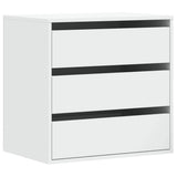 Corner Chest of Drawers White 60x41x58 cm Engineered Wood - Front View